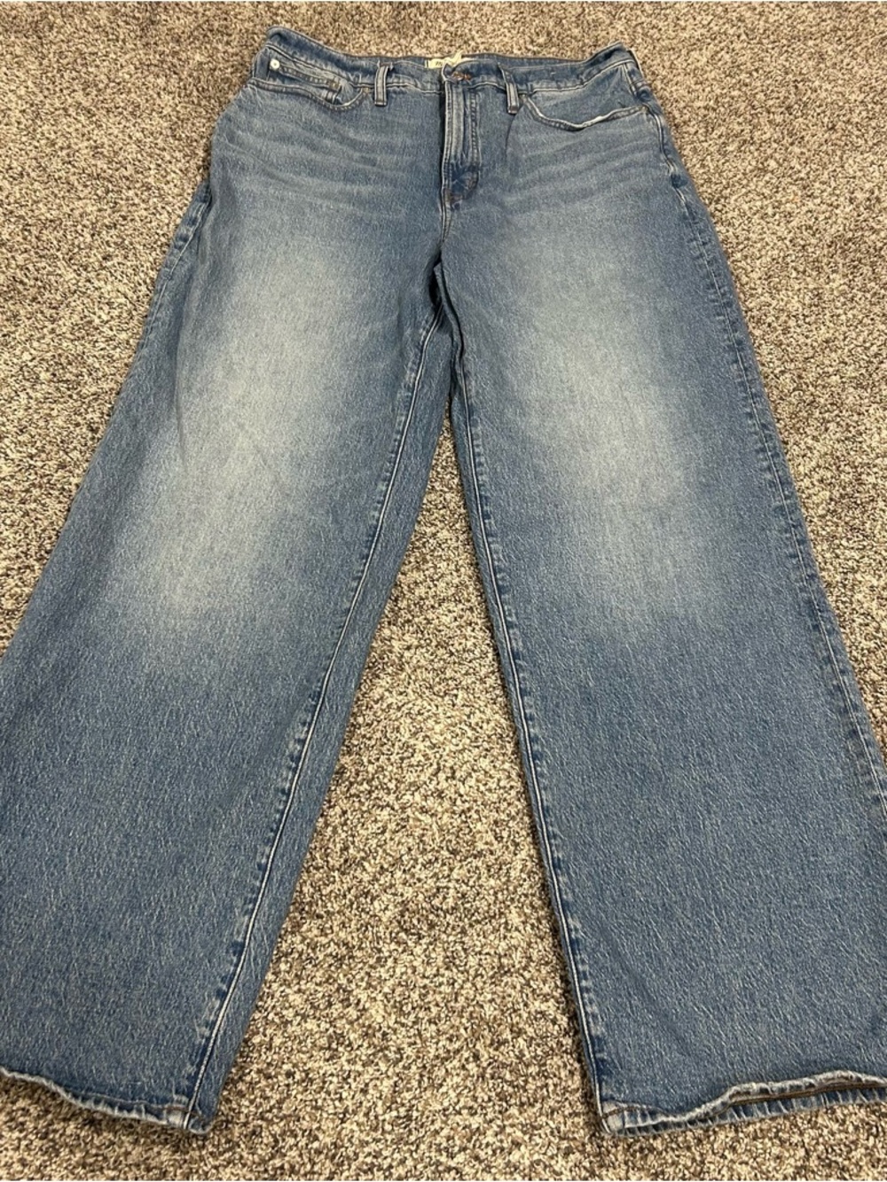 Madewell The Perfect Vintage Wide-Leg Jeans Womens 31 Tall High Rise Cotton